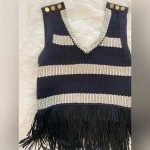 Club Monaco knitted crop top